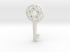 Pentacle Skeleton Key Charm 3d printed 