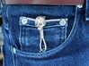 Skull Keychain Clip 3d printed Coin pocket skull key clip