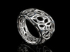 2-Layer Twist Ring 3d printed in Polished Silver