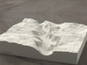 6'' Yosemite Valley, California, USA, Sandstone 3d printed Yosemite valley model rendered in Radiance, viewed from the West, past El Capitan and toward Half Dome.