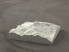 4'' Mt. Baker, Washington, USA, Sandstone 3d printed Radiance rendering of model data, viewed from the West