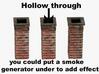 Chimneys Hollow through HO Scale 3 Pack 3d printed 