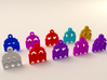 Pac Man Ghost 8-bit Earring 2 (looks up | moving) 3d printed 
