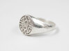 Wealth - Lady Signet Ring 3d printed Wealth Lady Signet Ring in Polished Silver