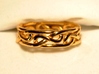 Celtic Infinity Knot Ring 3d printed Ring shown is 14K gold-plated