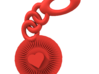 Bright Heart Key Chain 3d printed default look