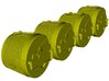 1/4 scale WWII Wehrmacht MG-42 drum magazines x 4 3d printed 