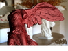 Winged Victory (25" tall) 3d printed Winged Victory of Samothrace (computer rendering, shown in red for contrast)