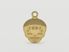 Smiling Child - head - Design for pendant/earring  3d printed Gold preview
