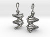 DNA Earrings 3d printed 
