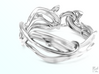 Art Nouveau Ring #1 3d printed Silver