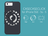 for iPhone 5SE - 5s - 5 : smooth : CASECASE CLICK  3d printed 