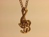 "Treble Electric Guitar" Perspective Pendant 3d printed Gold Plated Brass Pendant