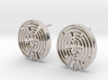 WestWorld Maze Earrings (studs) 3d printed 