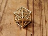 Metatron's Cube 3d printed Polished Brass