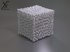 Square 3D Hilbert curve (4th order) 3d printed Cycle render in White, Strong, Flexible.