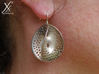 Small Perforated Chen-Gackstatter Thayer Earring 3d printed Silver printed version.