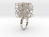 Voronoi Cube Ring (Size 8) 3d printed 