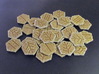 Elder Sign tokens 3d printed Hand-painted White Strong Flexible.