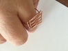 Meet: Intersecting Planes Ring 3d printed Projective Plane Ring 3/4 View