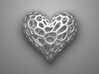 Organic Heart Necklace 3d printed 