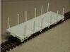  HOn30 25 foot Flatcar with stakes (plus) 3d printed 