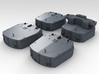 1/144 RN 6 Inch MKXIII Crown Colony Class Turrets  3d printed 3d render showing product detail