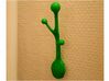 Tree / plant Wall Hook 3d printed This is a photo of the hanger printet in white PLA, painted green