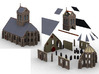 HORelM0152 - Gothic modular church 3d printed 