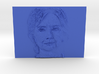 Embosssed Image Of Hillary Clinton's Face 3d printed 