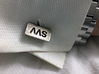 Cufflink 50 3d printed Customized engraved text, stainless steel