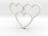 Trio of Hearts Pendant - Amour Collection 3d printed 