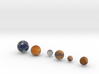 Mercury, Venus, Earth and Moon, Mars, Pluto   3d printed 