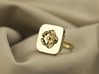 Blossom Ring 3d printed brass blossom ring
