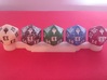 Dice Stand 5 D20 (MTG Spindowns) 3d printed Top view with dice. Dice are not included.