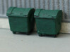N Scale 4x Waste Container 3d printed 2 containers in Frosted Ultra Detail