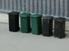 N Scale 10x Household Waste Container (Wheelie Bin 3d printed A couple of painted bins next to my workshop building