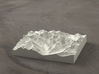 4''/10cm High Tatras, Poland/Slovakia, Sandstone 3d printed Radiance rendering of model, viewed from Poland, looking SSW