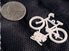 Bike Love 3d printed A Bicycle Love Charm, with the traditional Chinese character for "Love".