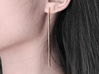 Line earrings 3d printed 