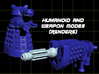 Assault Shaker Transforming Weaponoid Kit (5mm) 3d printed Render of figure in both modes.