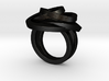 Love is in the Air Ring 3d printed Black Steel Elegant Knot Ring
