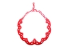 FutureFlower Necklace 3d printed Coral Red Strong & Flexible