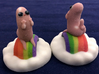 Dickbutt on a cloud of rainbows 3d printed Dickbutt printed in Full Color Sandstone