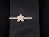 Meeple Tie Clip 3d printed Small Version, Polished Nickel Steel