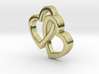 One Love Pendant 3d printed Gold Pendant Heart