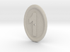 Oval Imitation Whistle-hole Number 1 Button 3d printed 
