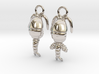 Copepod Earrings - Science Jewelry 3d printed 