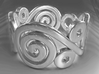 2 Spirals and Ovals -Closed version- Size17 3d printed 2 Spirals and Ovals -Closed version- Size17 - SILVER