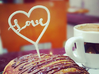 Love inside Heart Cake Topper 3d printed 